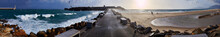 Point Tarifa, Point Marroqui, Panorama At The Beach, Where Mediterranean Meets Atlantic.