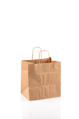  Paper shopping bag on white