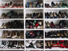 Woman's Shoes In The Rack