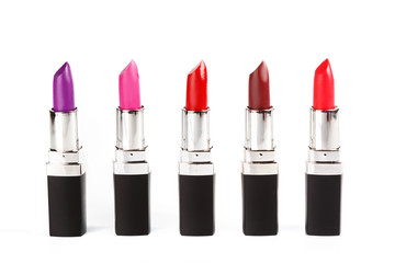 Sticker - Lipsticks on white background