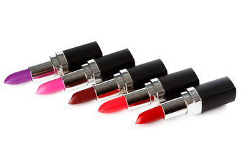 Canvas Print - Lipsticks on white background