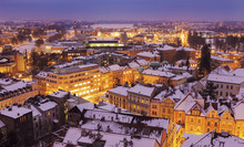 Winter Panorama Of Hradec Kralove