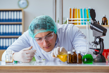 Biotechnology scientist working in the lab