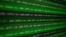 Digital Futuristic Green Stock Market Ticker