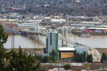 Wall Mural - Tilikum Crossing over Willamette River