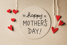 Happy Mothers Day Message With Small Hearts
