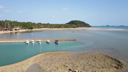 Wall Mural - Aerial View: Koh Phangan coast, Thailand