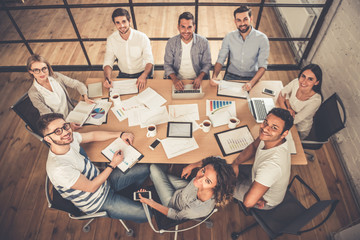 Canvas Print - Business people at the conference