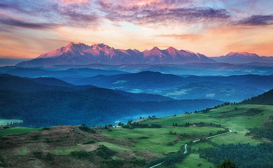 Wall Mural - summer mountain landscape in slovakia