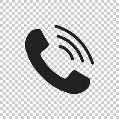 phone icon vector, contact, support service sign on isolated background. telephone, communication ic