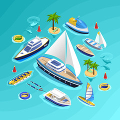 Poster - Water Transport Isometric Collection