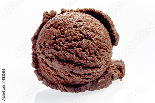 Fotografía Single Scoop of Rich Chocolate Ice Cream