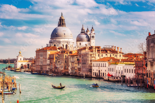 Grand Canal and Basilica Santa Maria della Salute in Venice Poster