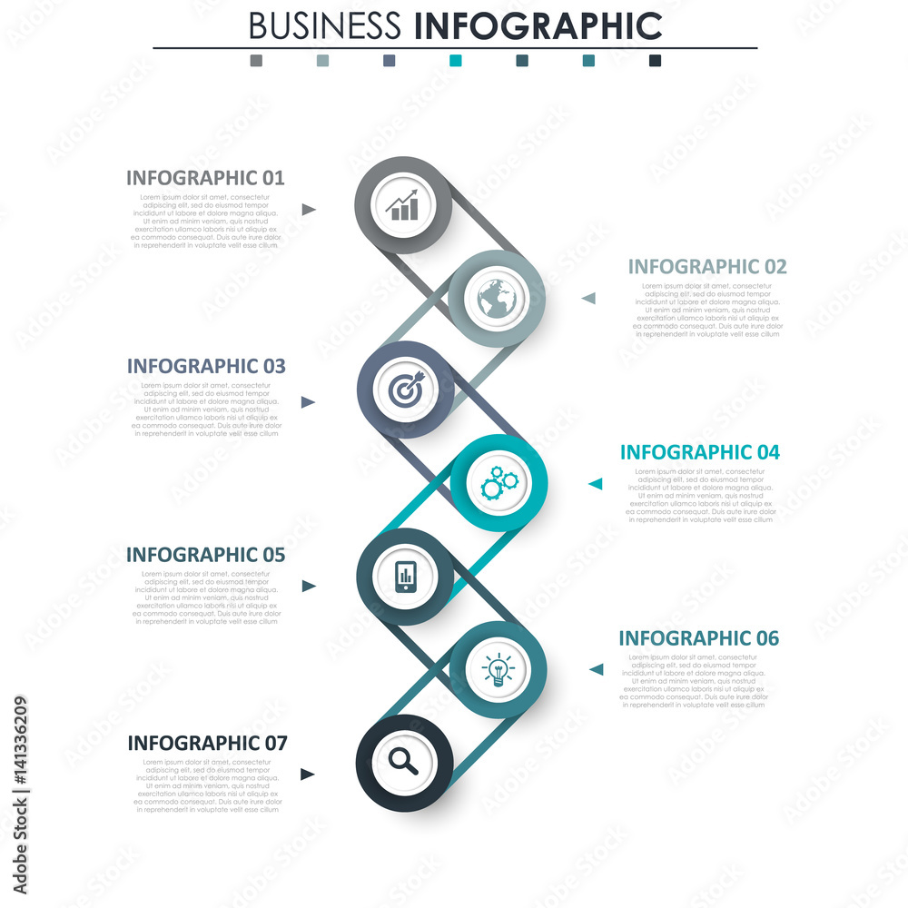 Business data visualization. Process chart. Abstract elements of graph ...