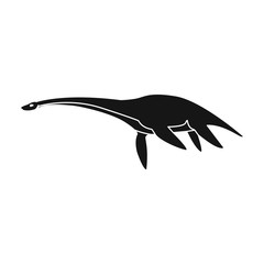 Wall Mural - Blue Loch ness monster.The monster of lake Loch ness in Scotland.Scotland single icon in black style vector symbol stock illustration.