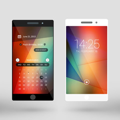 Wall Mural - mobile interface wallpaper design. abstract vector background. modern smartphone application interfa
