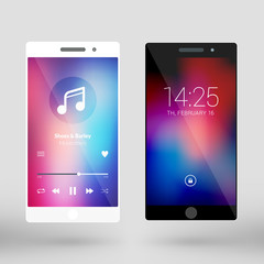 Wall Mural - mobile interface wallpaper design. abstract vector background. modern smartphone application interfa