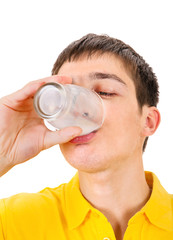 Canvas Print - Young Man with a Milk