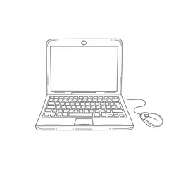 Laptop computer vector illustration