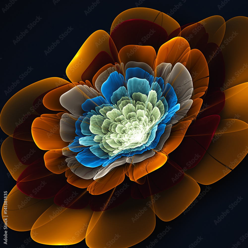 kwiat-wrozki-lilia-surrealistyczna-ilustracja-3d-swieta-geometria-tajemniczy-psychodeliczny-wzor-relaksacyjny-fraktal-streszczenie-tekstura-grafika-cyfrowa