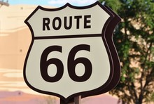 Route 66 Sign Along The Street