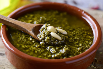 Wall Mural - italian pesto sauce