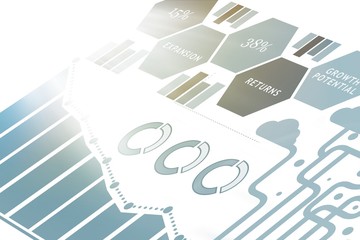 Wall Mural - composite image of graph
