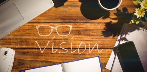 Wall Mural - composite image of one pair of glasses