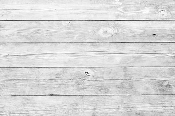 Poster - White wood planks background