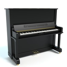 3d Illustration Of An Upright Piano