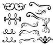 © Alfmaler - Decor pattern flora icon set for interiors Flat design style vector illustration.