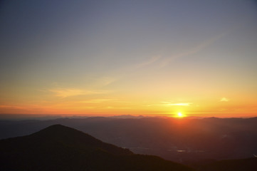 Sunset in the mountains