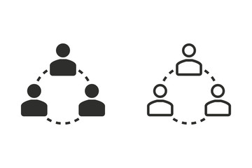 Human interaction - vector icon.