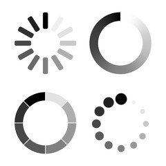 Wall Mural - set loading icons. white background