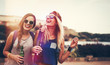 © NDABCREATIVITY - Happy friends laughing and having fun outdoors