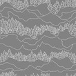 © Anastasiya Bleskina - seamless pattern with trees and mountains