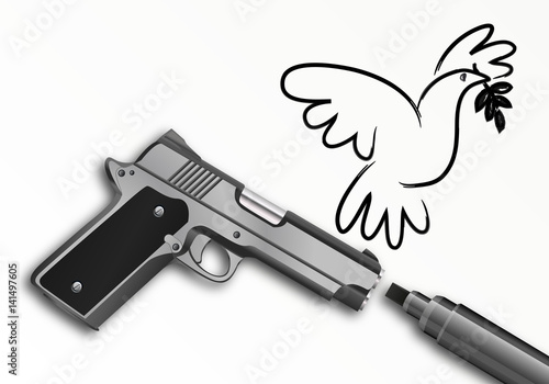 Paix Liberte D Expression Pistolet Marqueur Dessin De Presse Colombe De La Paix Stock Vector Adobe Stock Paix Liberte D Expression Pistolet Marqueur Dessin De Presse Colombe De La Paix Stock Vector Adobe Stock