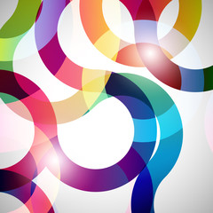 Aufkleber - Rainbow loops, abstract background, design shape.