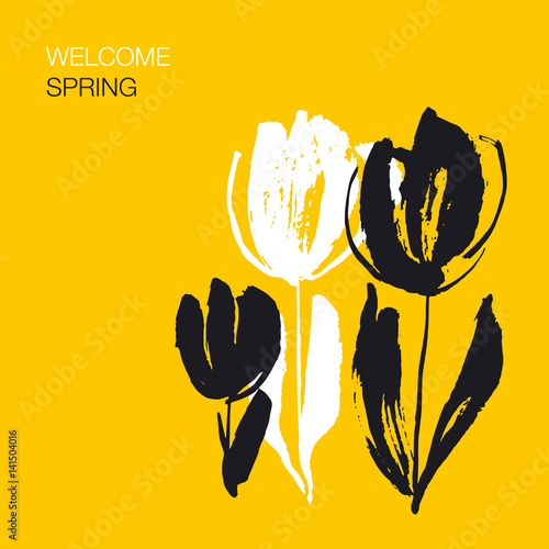 Concept grunge black ink sp...