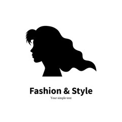 Wall Mural - Vector illustration silhouette of a female head