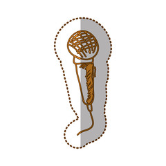 electronic microphone instrument icon, vector illustration design