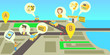 © ylivdesign - Taxi services horizontal banner, cartoon style
