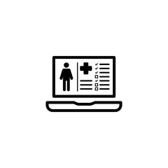 Patient Medical Record Icon. Flat Design.