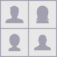 Sticker - People profile silhouettes