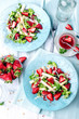 Spargelsalat mit erdbeeren
