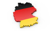 canvas print picture - 3D Karte von Deutschland - Umriss oder Kontur von Deutschland