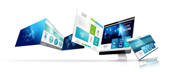 Wall Mural - web design template isolated. vector