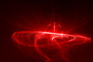 Wall Mural - red glow wave. lighting effect abstract background for your business.