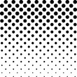 © chekman - Black and white dots background in Halftone design. Vector illustration.
