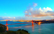 Golden Gate Bridge & San Francisco under gathering clouds